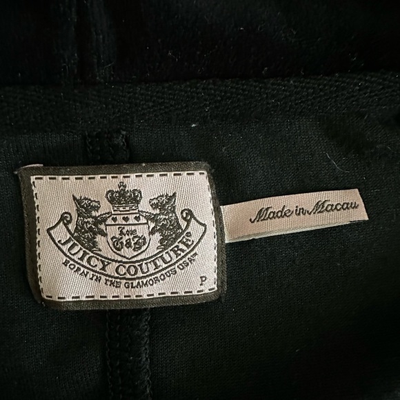 Vintage Y2K Juicy Couture S French Terry Black Zip Up Hoodie Jacket - Picture 3 of 11